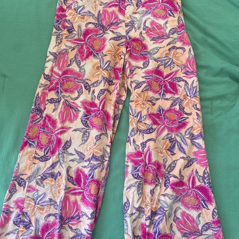 Old Navy Colorful Floral Wide Leg Pants